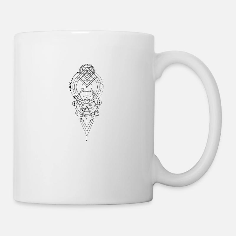 Geometric Dreicke circle prism - Mug - white