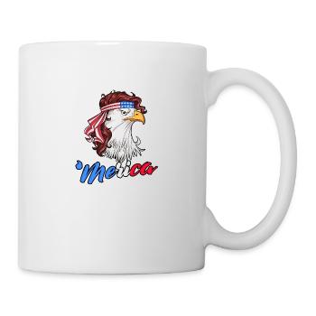 USA, Aigle, Drapeau, Amérique, Cadeau, Patriotique - Mug blanc - blanc - Droite