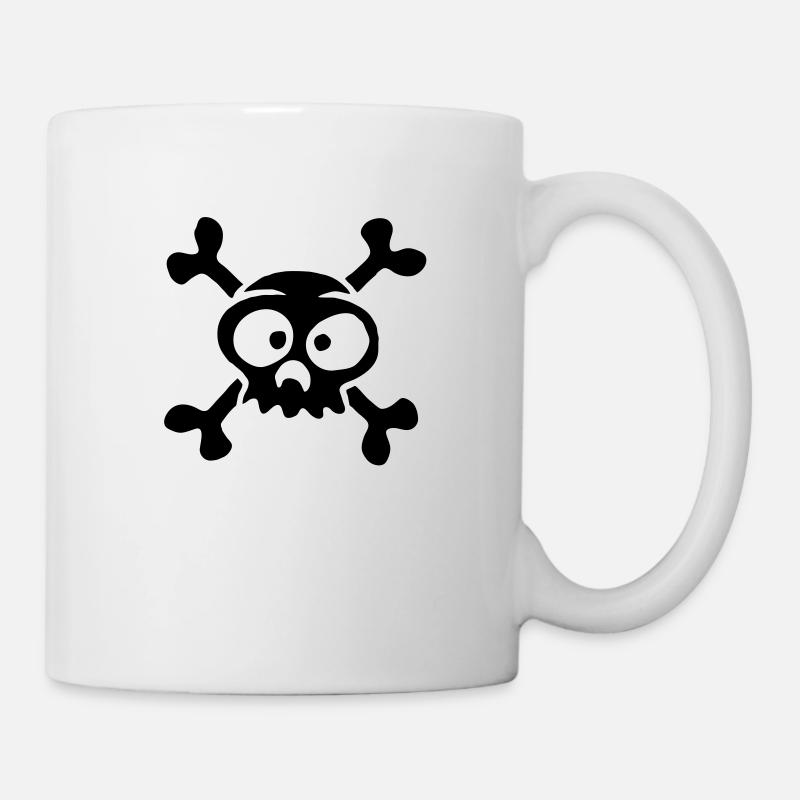 tete de mort pirate - Mug blanc - blanc