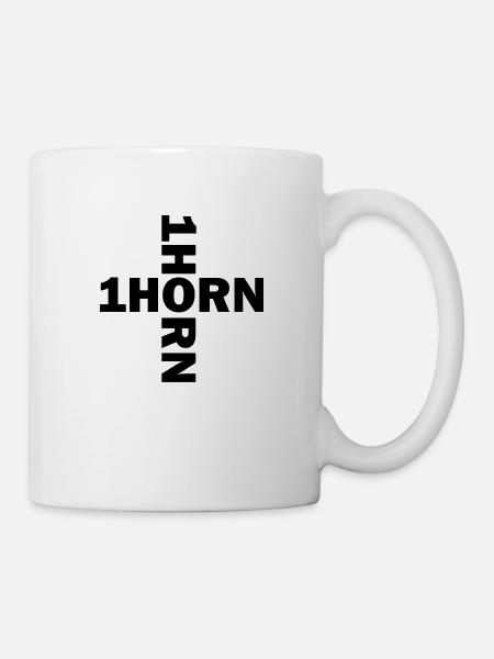 Einhorn gekreuzt - Tasse - Weiß