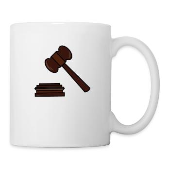 Richter Hammer, Anwalt, Gerechtigkeit, Jura, Recht - Tasse - Weiß - Rechts