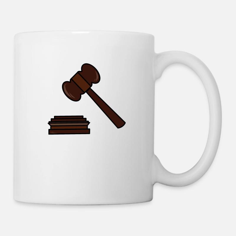 Juges Hammer, avocat, justice, droit - Mug blanc - blanc