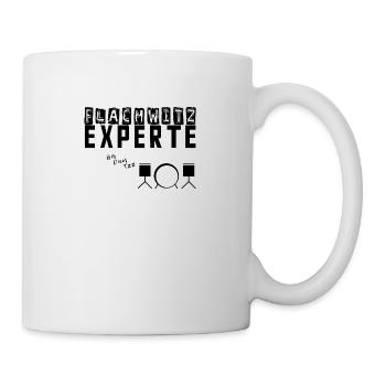 Flat joke expert black - Mug - white - Right