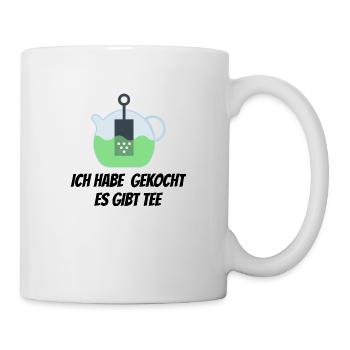 Maenner Ich habe gekocht es gibt tee - Tasse - Weiß - Rechts