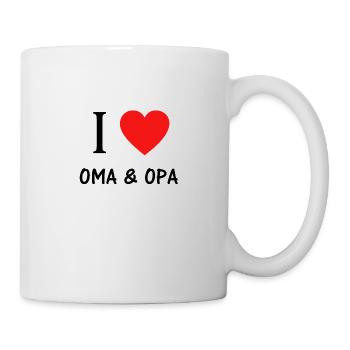 I love Oma und Opa - Tasse - Weiß - Rechts