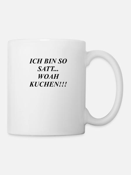 kuchen essen - Tasse - Weiß