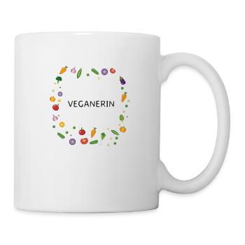 Vegan Shirt - Frag nicht wieso ich Veganerin bin - Tasse - Weiß - Rechts