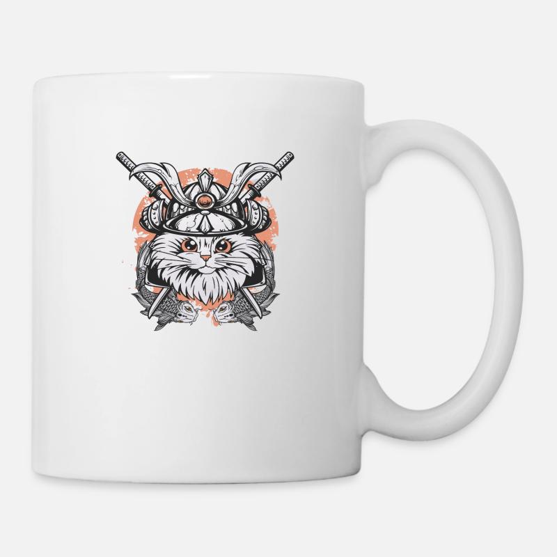 Fighting cat Koi - Mug - white