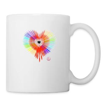 Rainbow heart - Mug - white - Right