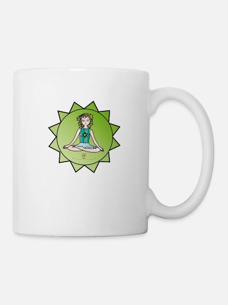 Die Hüterin der Kinder -Yogasitz - Tasse - Weiß