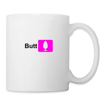 Butt Plug Icon Pink (pour fond clair) - Mug blanc - blanc - Droite