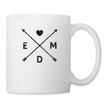 EDM HIPSTER ARROWS HEART GRUNGE Music Gift - Mug - white - Right