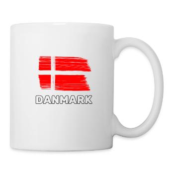 Le Danemark avec le drapeau national - Mug blanc - blanc - Droite