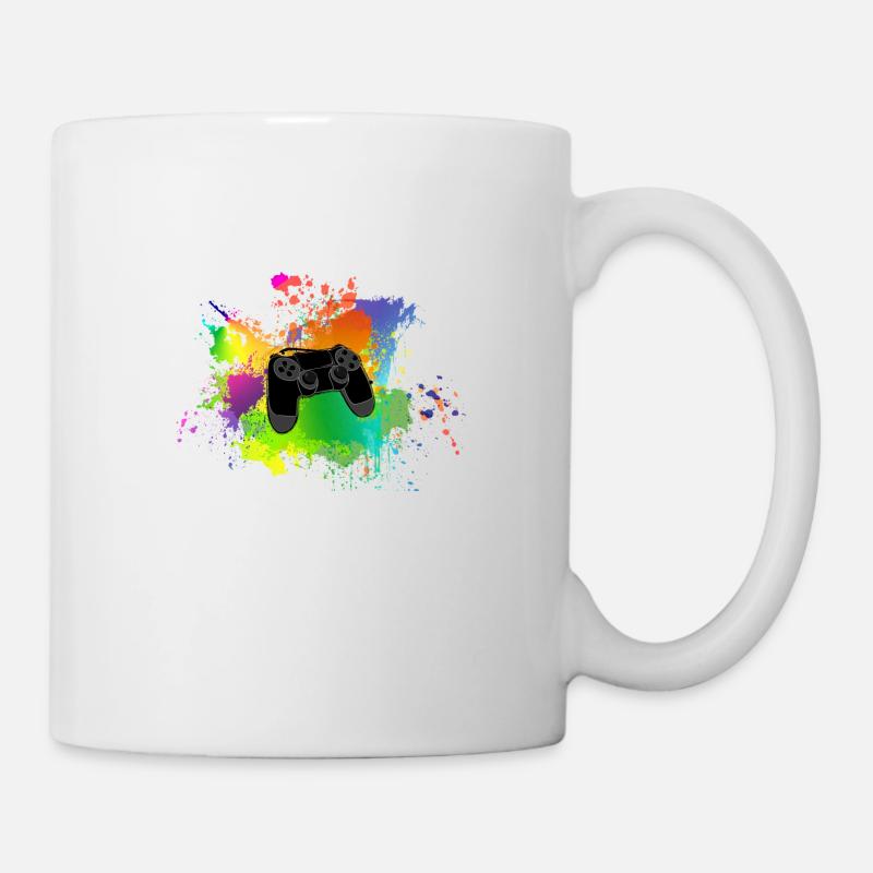 Contrôleur couleur splash Idée cadeau coloré - Mug blanc - blanc