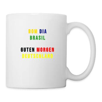 Brasilien Brasilianer Deutschland Geschenkidee - Tasse - Weiß - Rechts