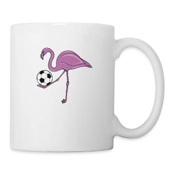 Flamingo Soccer Pink Soccer Gift - Mug - white - Right