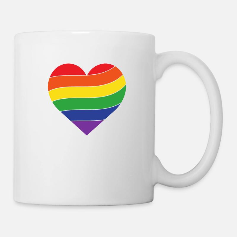 Le cœur de l’arc-en-ciel | Pride - Mug blanc - blanc