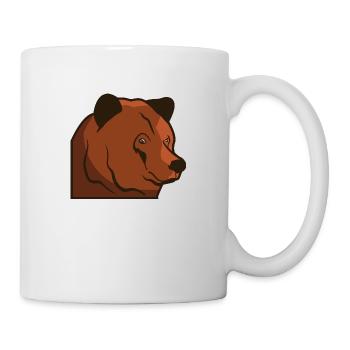 Ours brun, ours, ours, tête, cadeau, idée, animal - Mug blanc - blanc - Droite