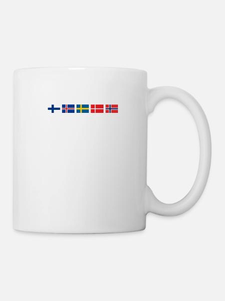 Colors of Scandinavia Flags North Odin Flag - Mug - white