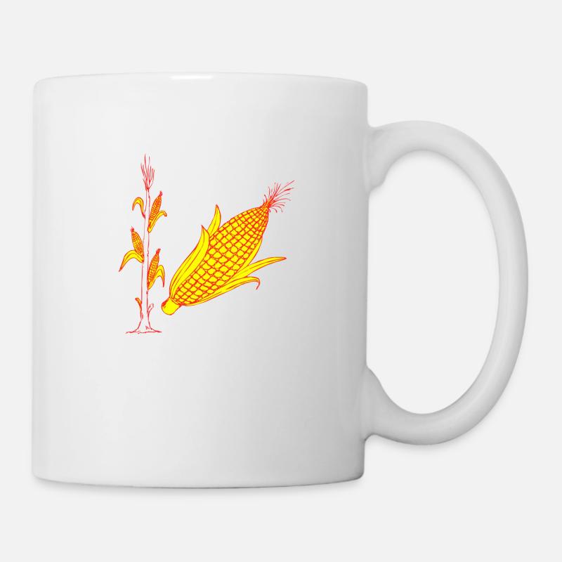 Corn cob plant harvest thanksgiving growing construction - Mug - white