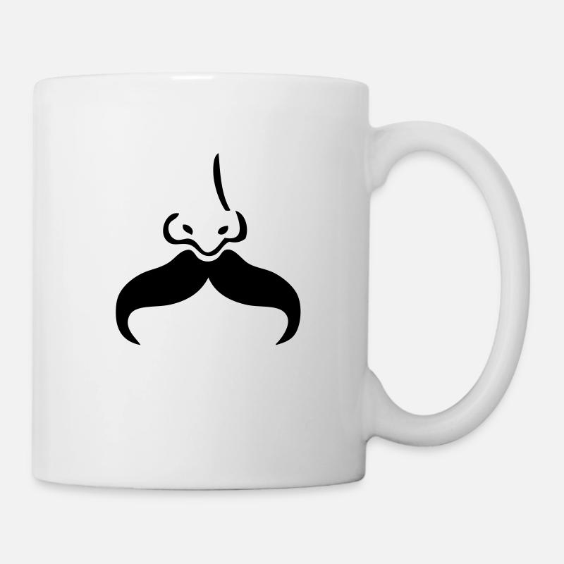 Schnurrbart Schnurrbart Nase nose5 - Tasse - Weiß