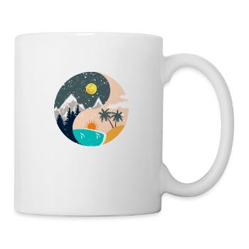 Ying & Yang - Sunset & Mountain Landscape - Mug - white - Right