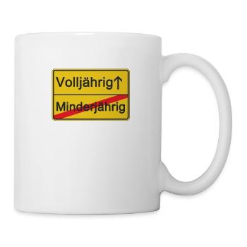 Minderjährig Volljährig - Tasse - Weiß - Rechts