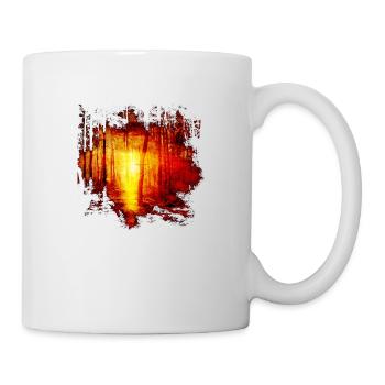 Nature arbres arbres sunbeam soleil idée cadeau - Mug blanc - blanc - Droite