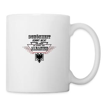 Albanien - Albania - Schönheit kommt aus Albanien - Tasse - Weiß - Rechts