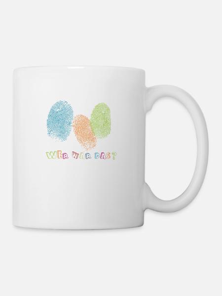 Fingerabdrücke - Wer war das? - Tasse - Weiß