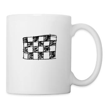 Échiquier dessiné - Mug blanc - blanc - Droite
