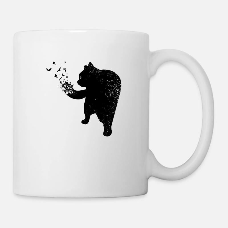 Corbeau chat noir - Mug blanc - blanc