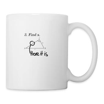 Find X Math Design Teacher Student Gift Idea - Mug - white - Right