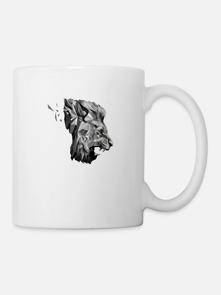 Poly Lion - Mug - white