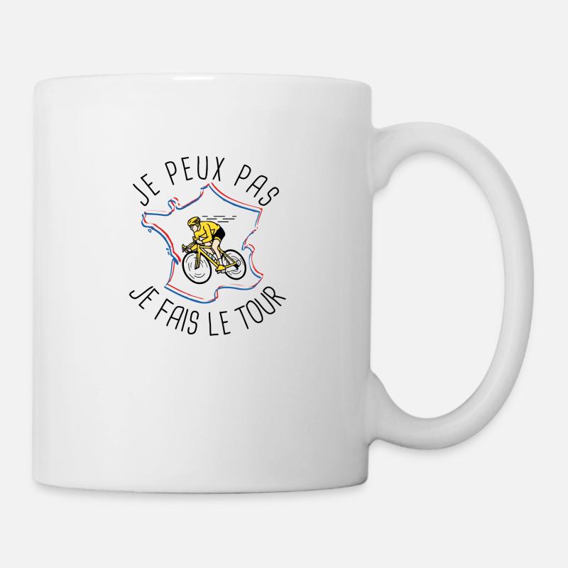 Je peux pas tour Jaune - Mug blanc - blanc