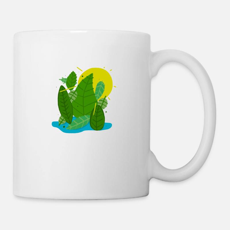 Grüner Sommer sommerlich Design Geschenk - Tasse - Weiß