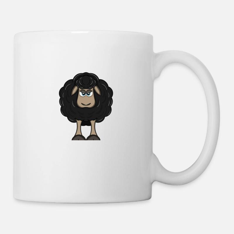 angry black sheep - Mug - white