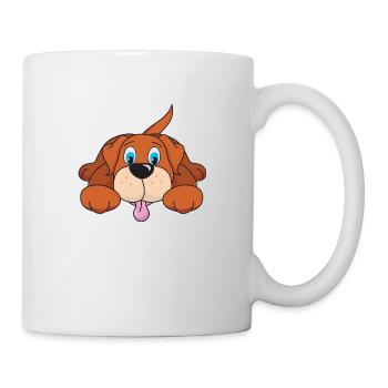 Chiot mignon chien animaux domestiques - Mug blanc - blanc - Droite