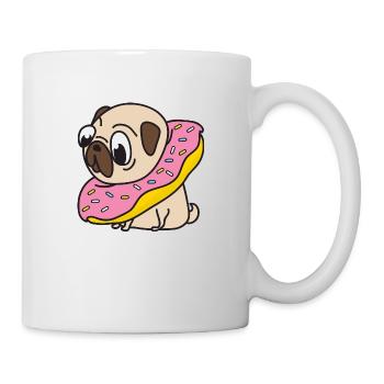Pug Donut Dog Animaux Animaux domestiques - Mug blanc - blanc - Droite