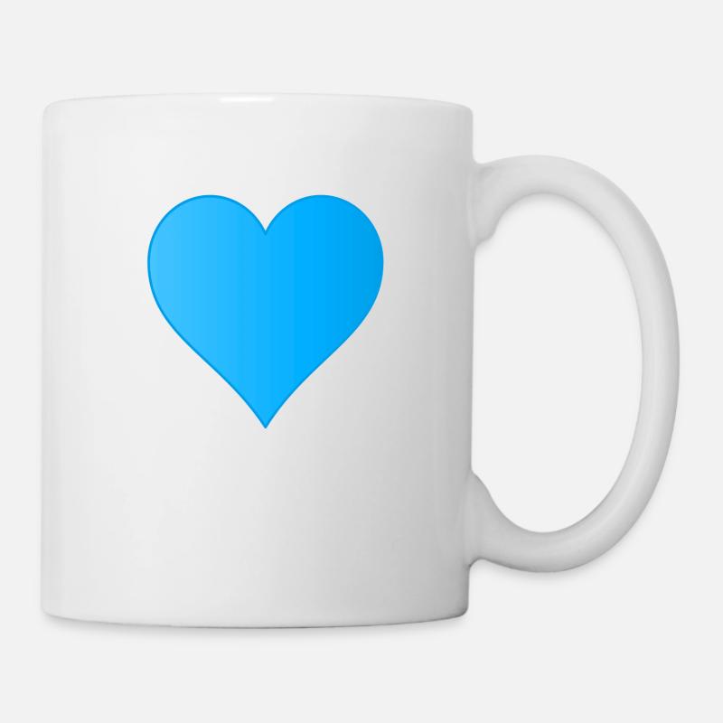 blue heart - blaues Herz - top design - Tasse - Weiß