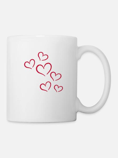 Herzchen - Tasse - Weiß