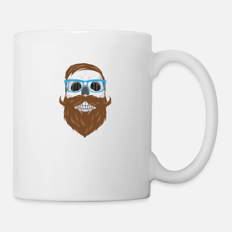 Visage de hipster - Mug blanc - blanc