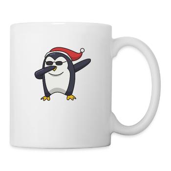 Pinguin dabbing Weihnachten Geschenk Hip Hop cool - Tasse - Weiß - Rechts