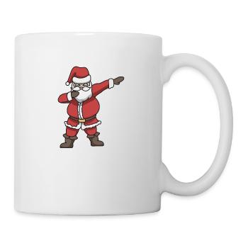 Santa dabbing gift Christmas dance - Mug - white - Right
