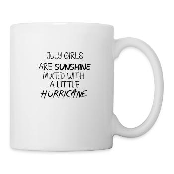 Filles juillet juillet anniversaire fille disant cadeau - Mug blanc - blanc - Droite