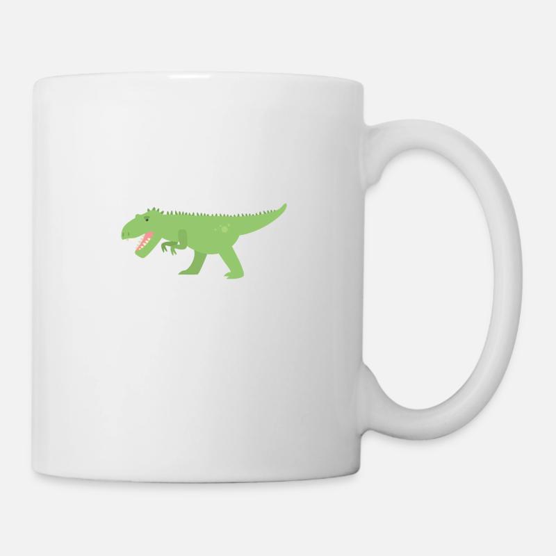 Jagender Dinosaurier - Tasse - Weiß