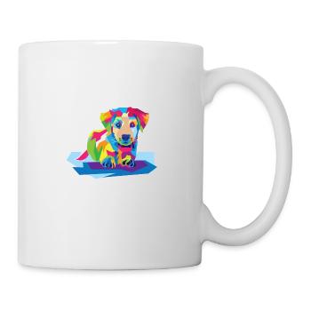 Colorful dog - Mug - white - Right