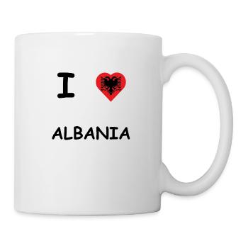 J'AIME ALBANIA / ALBANIA IDÉE CADEAU - Mug blanc - blanc - Droite