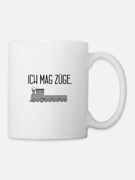 I Like Trains Great Gift Idea (Memes) - Mug - white