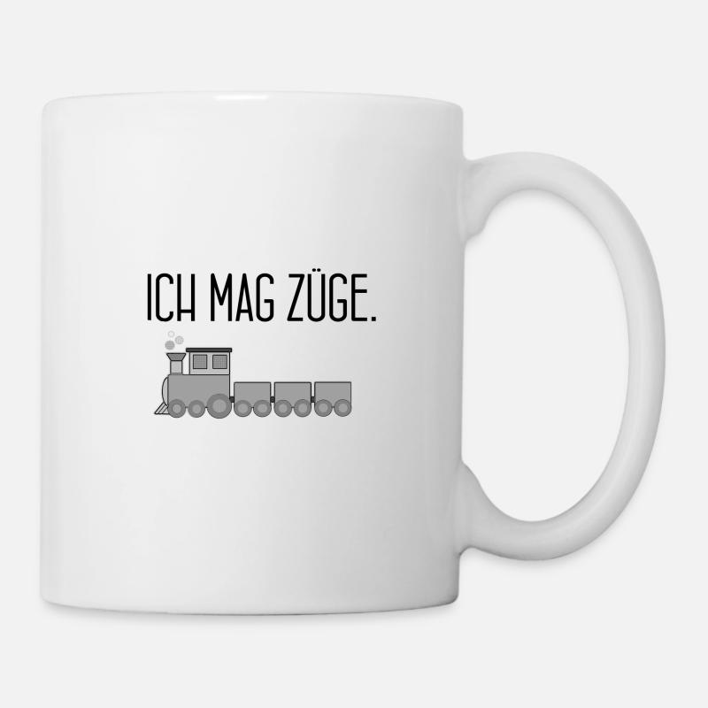 Ich Mag Züge Tolle Geschenk Idee ( Meme ) - Tasse - Weiß